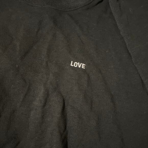 Crop Sweaters Bundle Divided Forever 21 Zip Pullover Love Size Large Black Red - Picture 2 of 11